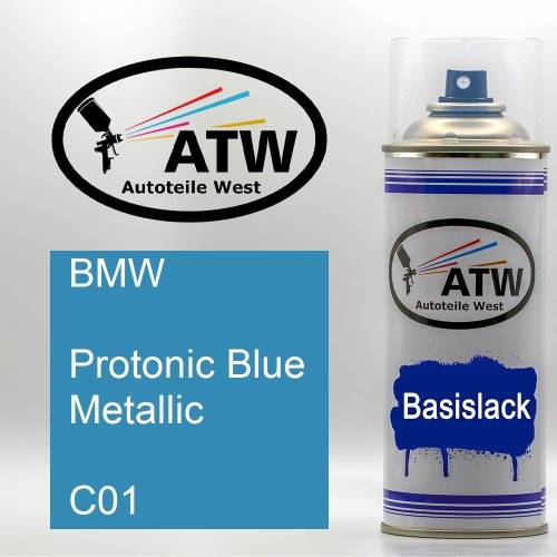 BMW, Protonic Blue Metallic, C01: 400ml Sprühdose, von ATW Autoteile West.